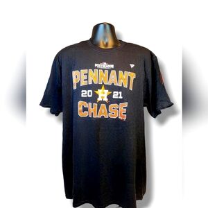 Houston Astros Pennant Chase 2021 FANATICS Black T-Shirt Men's Size 2XL/XXLarge
